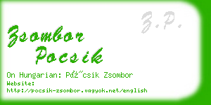 zsombor pocsik business card